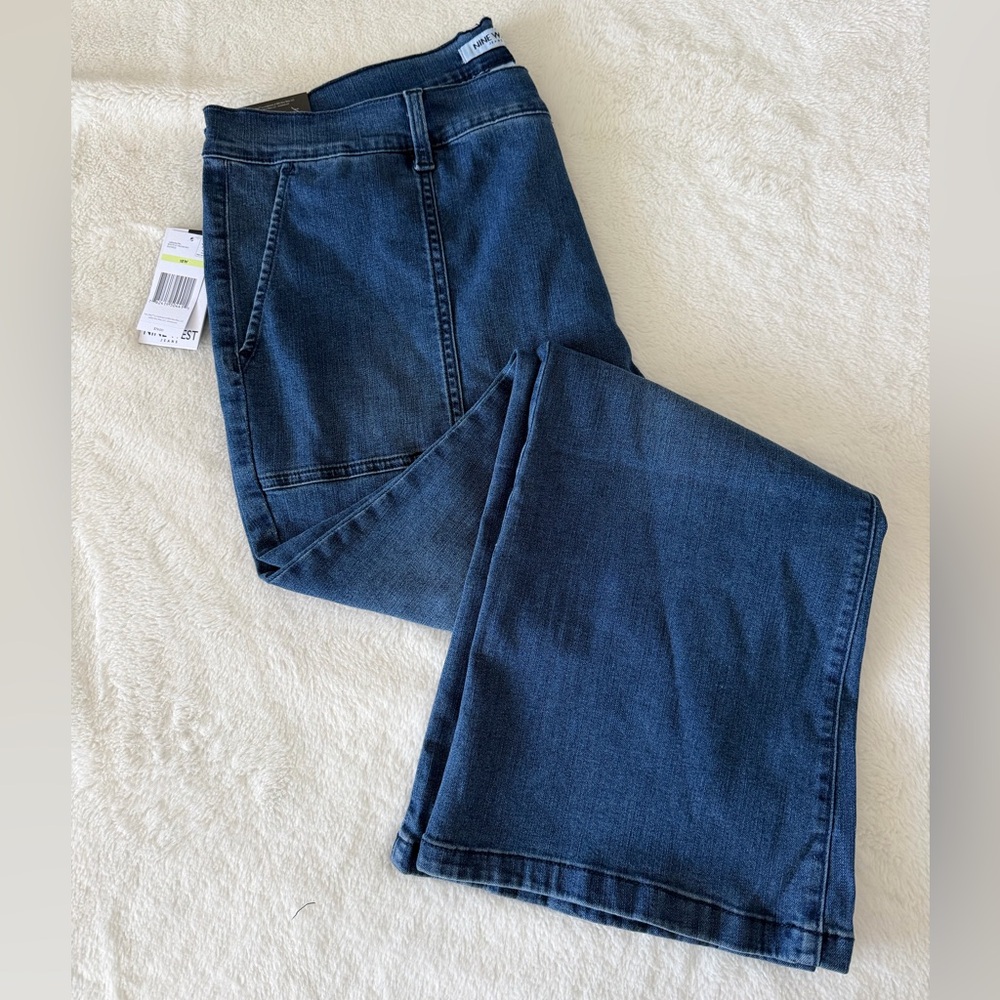 Nine West Dark Blue Bootcut Jeans - Pork Chop Pockets - Plus Size 18W